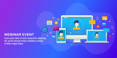 Webinar olay renkli afiş