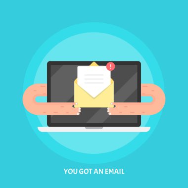 E-posta bildirim renkli afiş