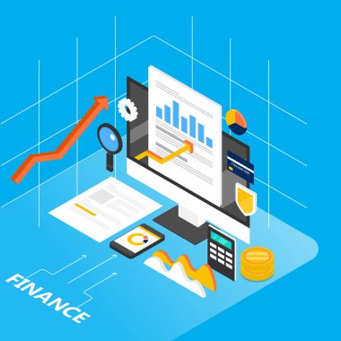  Finansal başarı 3d renkli afiş