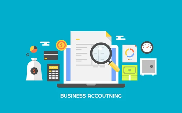 Business Accounting Kleurrijke Banner — Stockvector