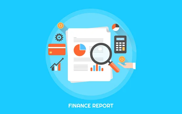 Finanzas Informe Colorido Banner — Vector de stock