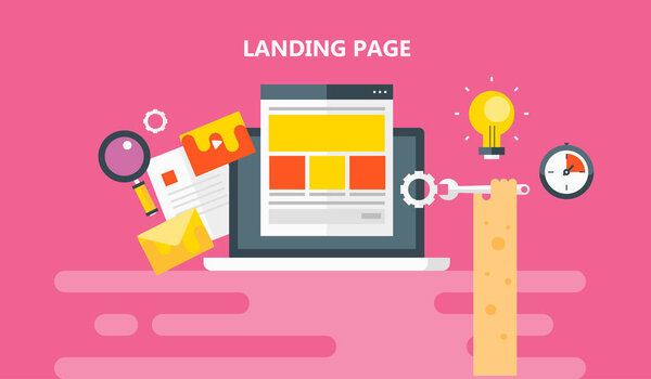 Landing Page colorful banner