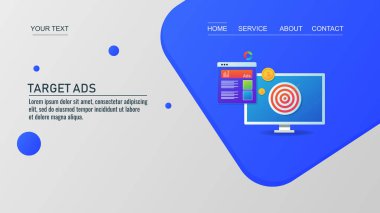 Hedef reklamlar renkli afiş