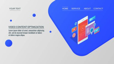 Video içerik optimizasyonu renkli afiş