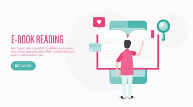 E-kitap sadece vektör çizim okuma 