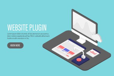 Web sitesi eklentisi sadece illüstrasyon vektör 