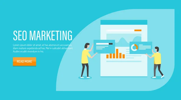 Seo Marketing Einfach Vektorillustration — Stockvektor