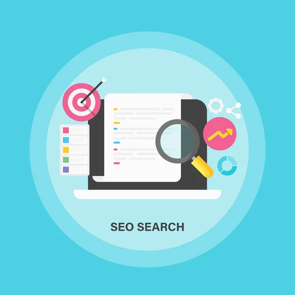 Seo Search Απλά Διανυσματικά Εικονογράφηση — Διανυσματικό Αρχείο
