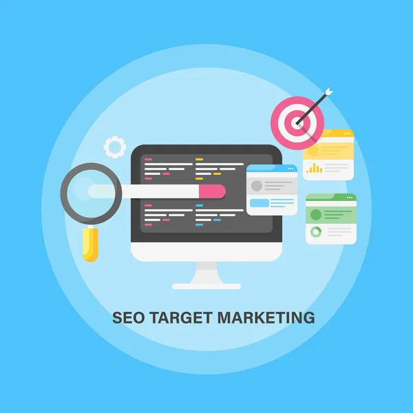Seo Target Marketing Simply Vector Illustration — Stock Vector