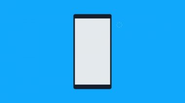 Chatbot uygulaması akıllı telefon ekranında. Sohbet robotu asistanıyla insan etkileşimi. Müşteri otomasyonu ve yapay zeka teknolojisi kavramını destekliyor. 2d animasyon, video klibi.