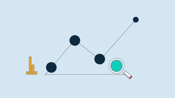 Ανταγωνιστική Έρευνα Και Ανάλυση Δεδομένων Αγοράς Στοιχεία Που Δείχνουν Θέση — Αρχείο Βίντεο