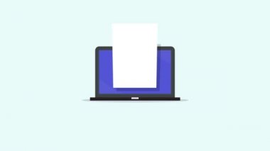 Mali veri raporu ve gelirli yatırım. İş başarısı konsepti. 2d canlandırma video arkaplanı.