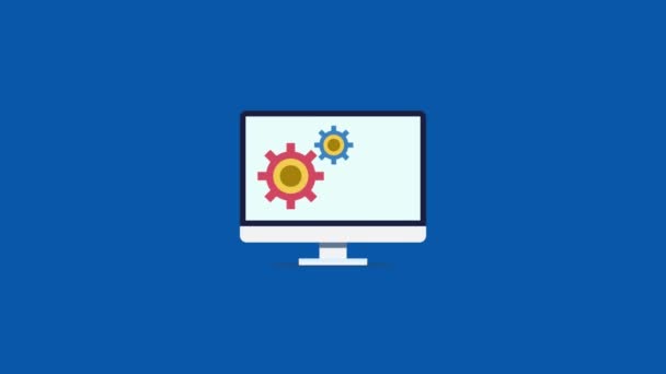 Seo Desarrollo Web Aplicación Software Concepto Mantenimiento Del Sitio Web — Vídeo de stock