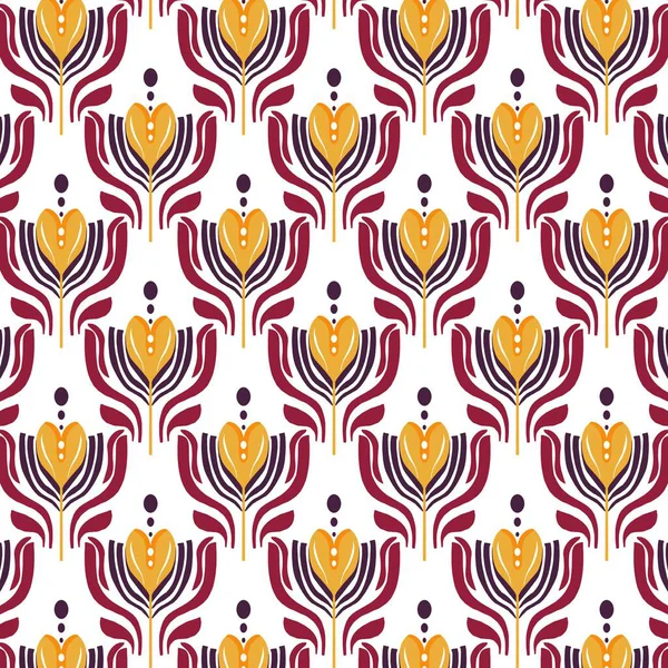 Afrika etnik kabile dokusu desenleri, beyaz bir arka planla güzel bir etnik zıtlığa sahip yumuşak pembe ve sarı tonlarda çiçeklerin dizaynını ön plana çıkarıyor. Etnik ve parlak kompozisyon onu tekstil için mükemmel kılacak yeni ve canlı bir hava katıyor., 