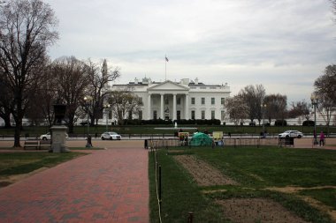Beyaz Saray tarafından yağmurlu hava, Washington Dc, ABD
