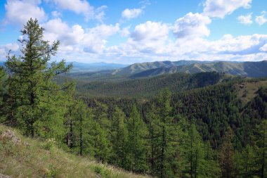 Kraka dağın doğal görünümü, Güney Ural, Rusya
