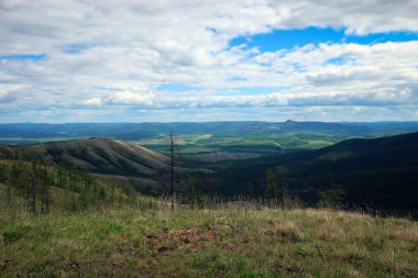 Kraka dağın doğal görünümü, Güney Ural, Rusya