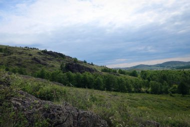 Doğal görünümünü Kryktytau aralığı, Güney Ural Dağları, Bashkiriya, Rusya Federasyonu