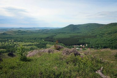 Doğal görünümünü Kryktytau aralığı, Güney Ural Dağları, Bashkiriya, Rusya Federasyonu