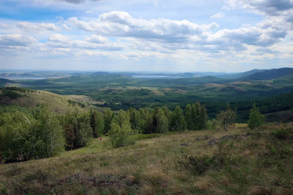 Floresta Sem Fim Montanhas Urais Sul Bashkiria Rússia — Fotografia de Stock