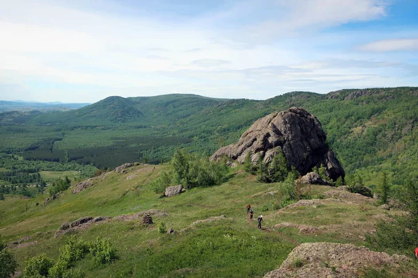 Floresta Sem Fim Montanhas Urais Sul Bashkiria Rússia Imagens De Bancos De Imagens