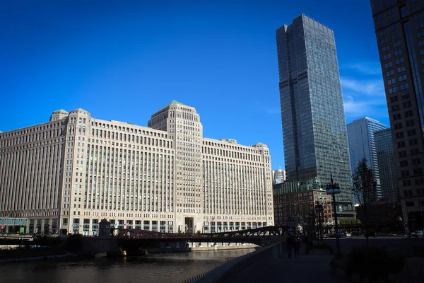 Beroemde Wolkenkrabbers Bekijken Chicago Usa — Stockfoto