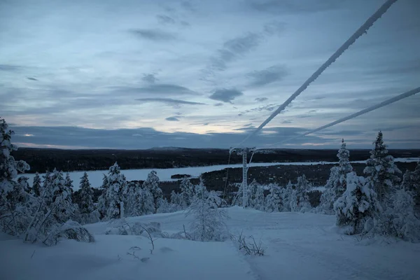 Natuurpark Pallas Yllastunturin Winter Uitzicht Finland — Stockfoto