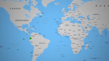 Dağları ve bulutlu atmosferi olan Ekvador panoramik gökyüzü manzarası. Yüksek kalite 4k görüntü