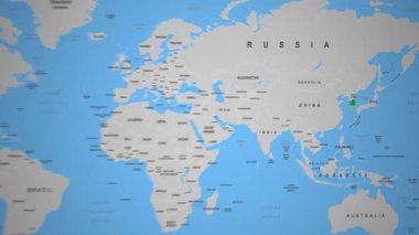 Nehir ve şehir gökdelenleri olan Güney Kore modern şehir gökdelenleri. Yüksek kalite 4k görüntü