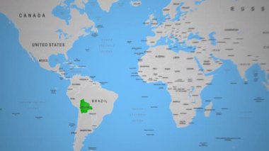 Bolivya yaylası, engebeli arazi ve bulutlu gökyüzü manzaralı. Yüksek kalite 4k görüntü