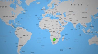 Botswana hava sahaları, ağaçlar ve yaban hayatı canlandırır. Yüksek kalite 4k görüntü