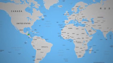 Honduras kıyısı dağ manzarası tropik kırsal animasyon. Yüksek kalite 4k görüntü