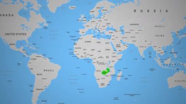 Nehirlerin vadilerinin Zambiya hava manzarası kırsal alanlarda animasyon. Yüksek kalite 4k görüntü