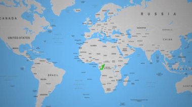 Kongo yağmur ormanları Cumhuriyeti animasyon nehirleri arazisi. Yüksek kalite 4k görüntü