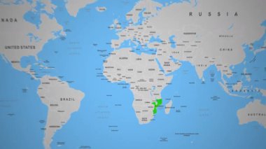 Mozambik sahil manzarası animasyon okyanus kıyısı. Yüksek kalite 4k görüntü