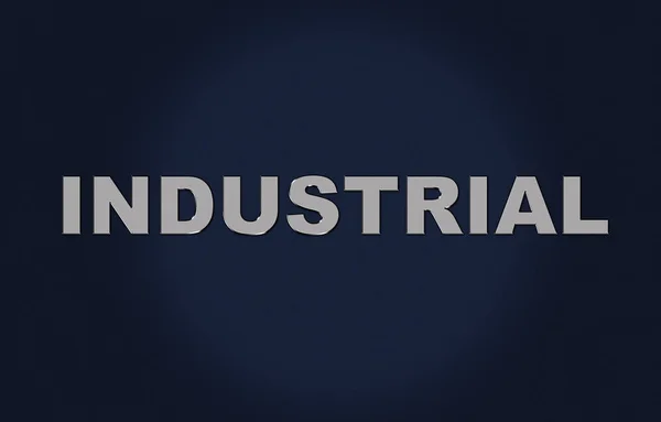 Tekst Industrial metaliczny efekt czcionki — Zdjęcie stockowe
