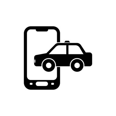 çevrimiçi taksi servisi bir sürücü vektör illüstrasyonuName