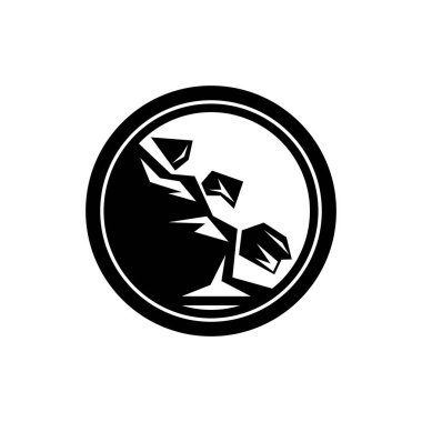 Heyelan eğilimli yol işareti. Yol trafik işareti simgesi logo illüstrasyonuName