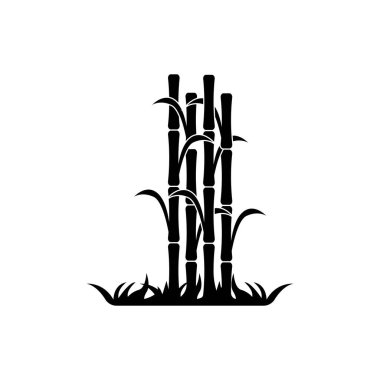 Şeker kamışı ikonu Vektör İllüstrasyon Tasarım Logosu şablonu