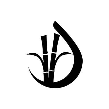 Şeker kamışı ikonu Vektör İllüstrasyon Tasarım Logosu şablonu