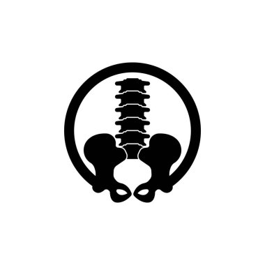Omurga teşhis sembolü logo şablonu vektör illüstrasyon tasarımı