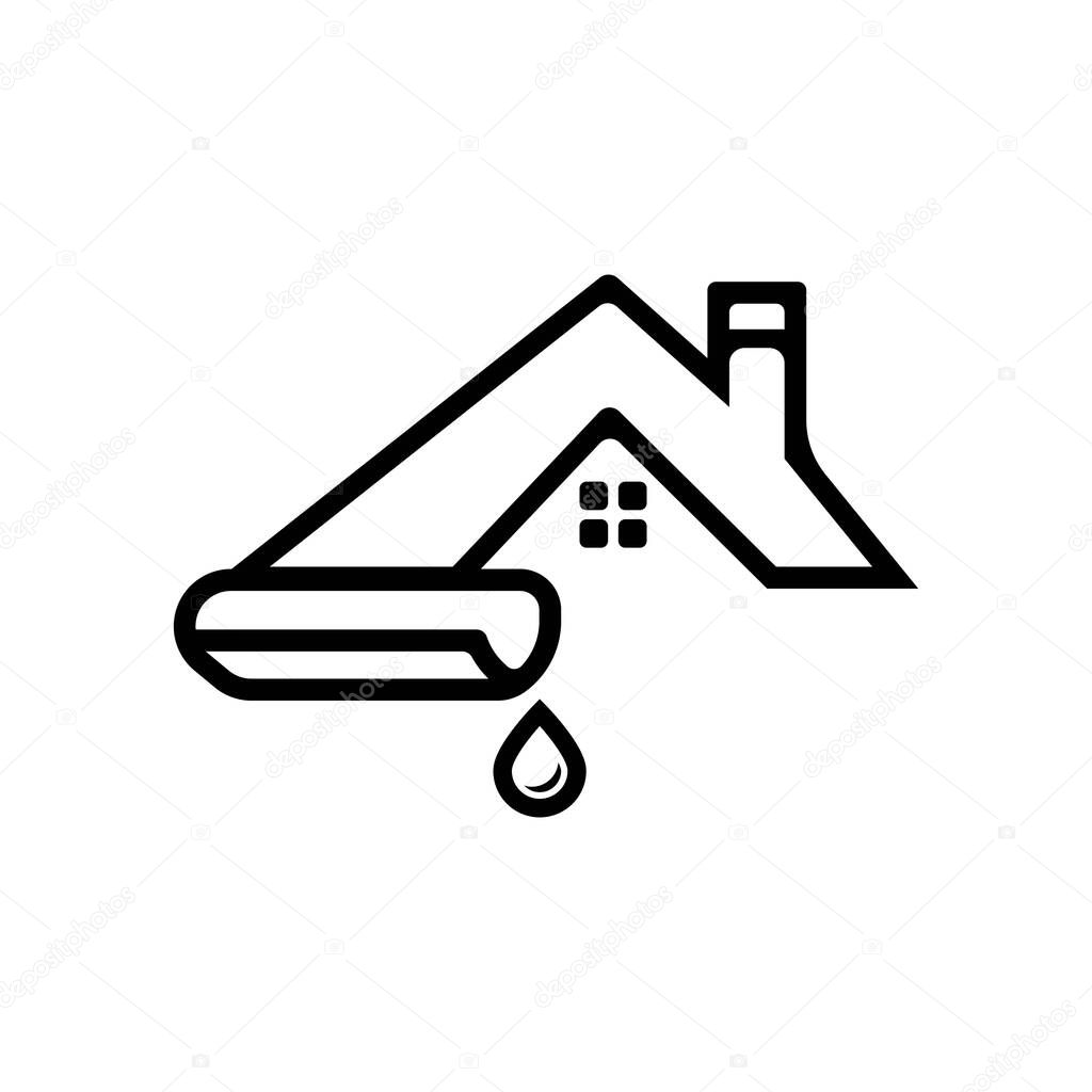 Water gutters icon logo vector design template