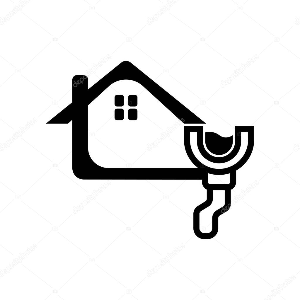 Water gutters icon logo vector design template