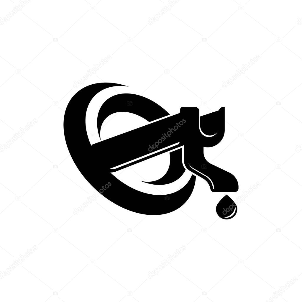 Water gutters icon logo vector design template