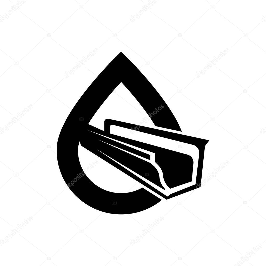 Water gutters icon logo vector design template