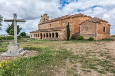 Church of Our Lady of the Nativity in Santa Maria de Riaza, in the province of Segovia (Spain) clipart