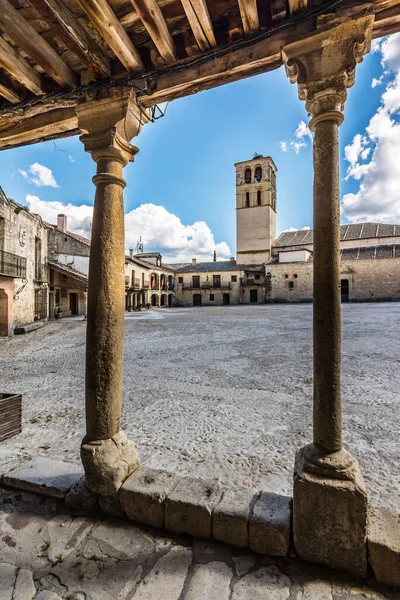 Praça Cidade Medieval Pedraza Província Segóvia Espanha — Fotografia de Stock