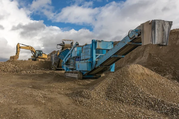 Machinerie Lourde Dans Une Mine Ciel Ouvert — Photo