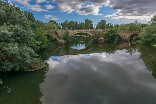 Brug Van Vizana Van Romeinse Oorsprong Vormt Grens Tussen Provincies — Stockfoto