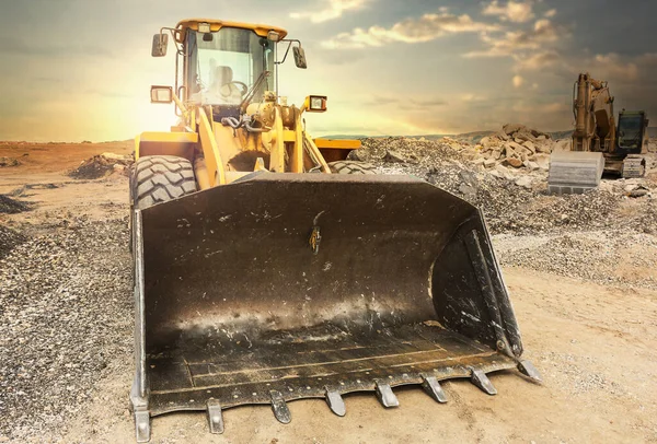 Excavator Building Road Site Construction — Stock Photo, Image
